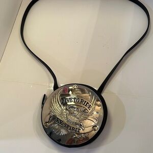 Silver and Black Crossbody Bag